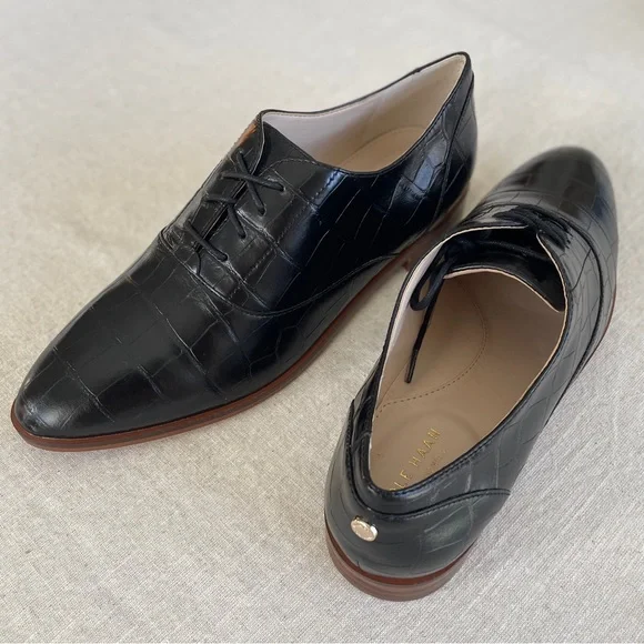Croc Embossed Oxfords by Cole Haan - Picture 4 of 6